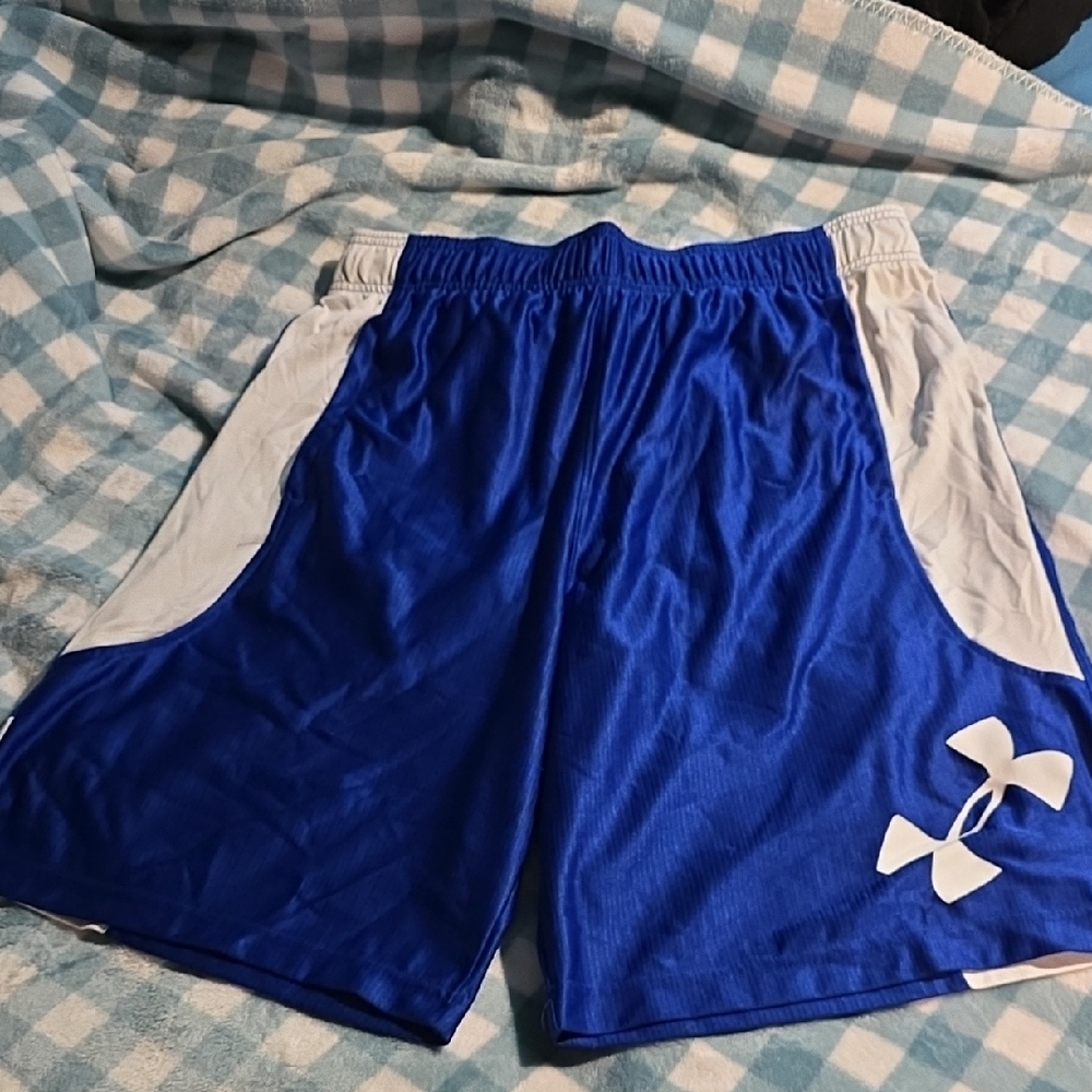 Under Armour Blue and White Athletic Shorts